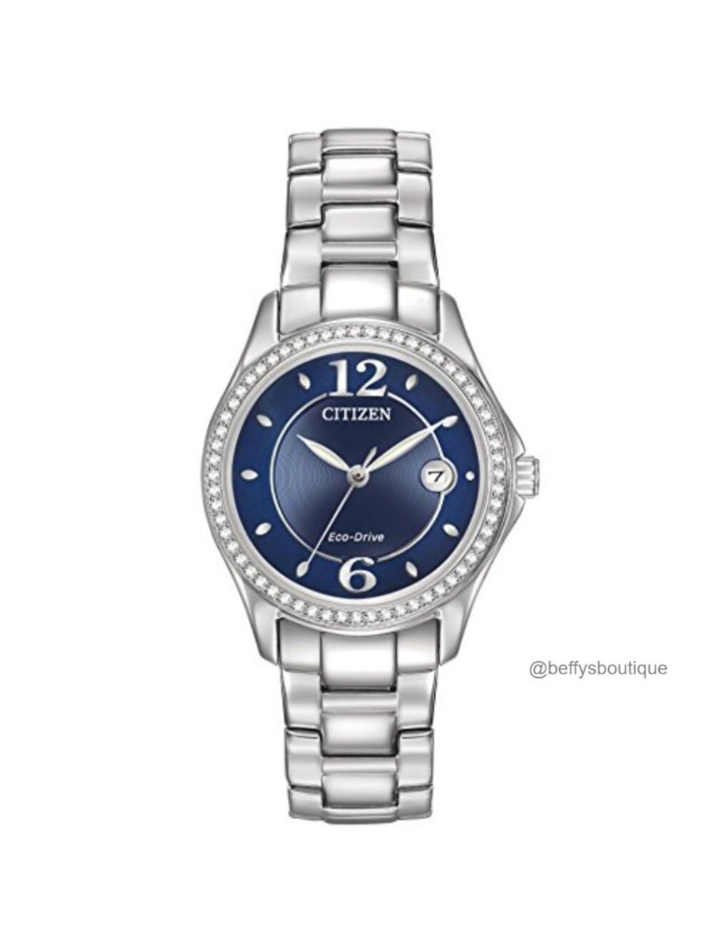 Citizen Eco-Drive Dress Watch with Crystal Accents Stainless Steel